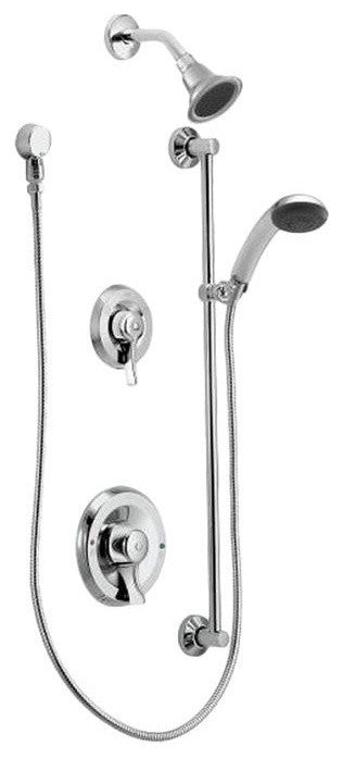 Moen T8342EP15 Chrome Commercial 3-Function Shower System, 1.5 GPM