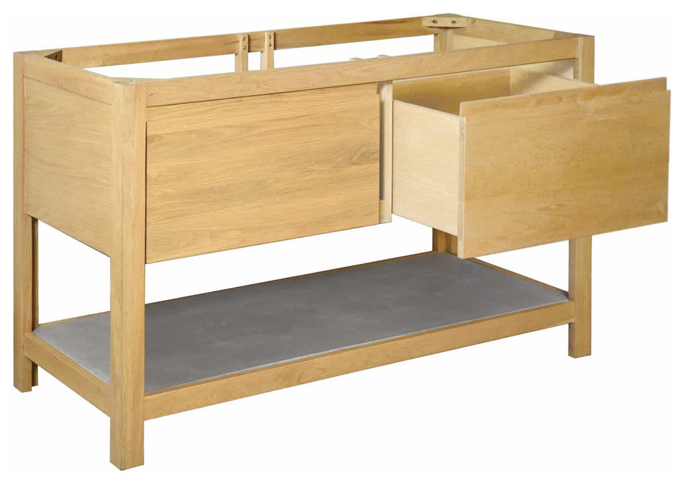 Solace Vanity with Ash Concrete Shelf, Base Only, Sunrise, 48"