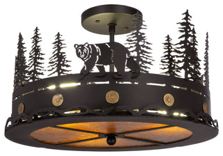 16 Wide Bear at Dusk Flushmount