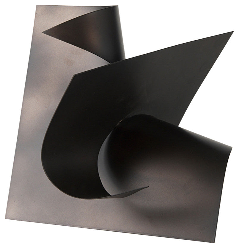 Francesca 11.8Lx11.8Wx11.8H Black Metal Sculptural Decorative Object
