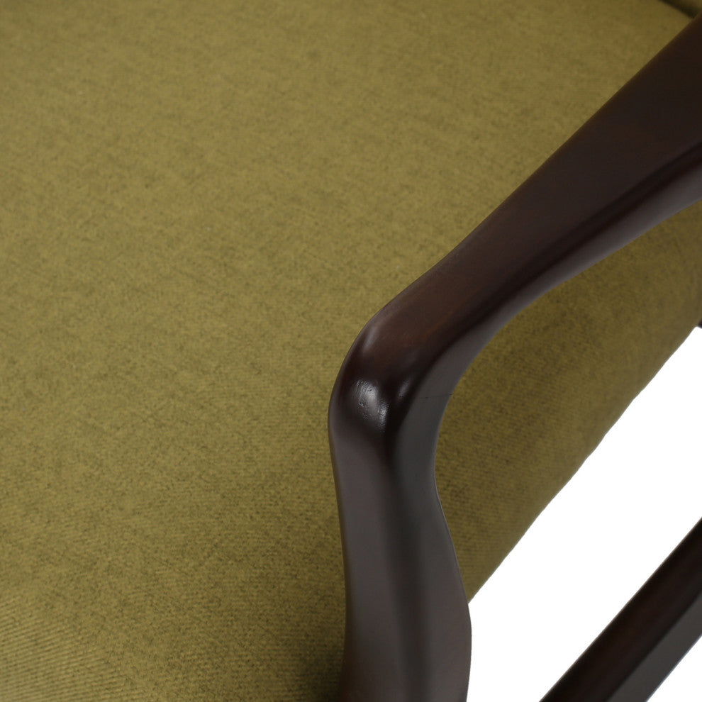 GDF Studio Suffolk French Style Fabric Arm Chairs, Wasabi, Set of 2