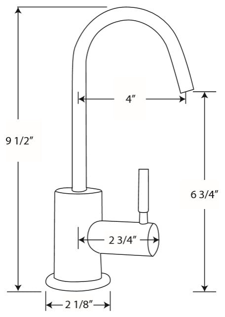 Point Of Use Cold Water Drinking Faucet With Gooseneck Swivel Spout