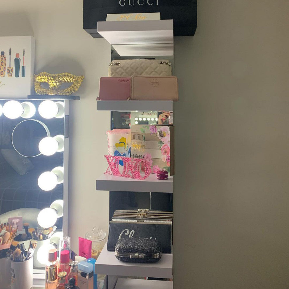 SlayStation Natalie Mirrored Column, White
