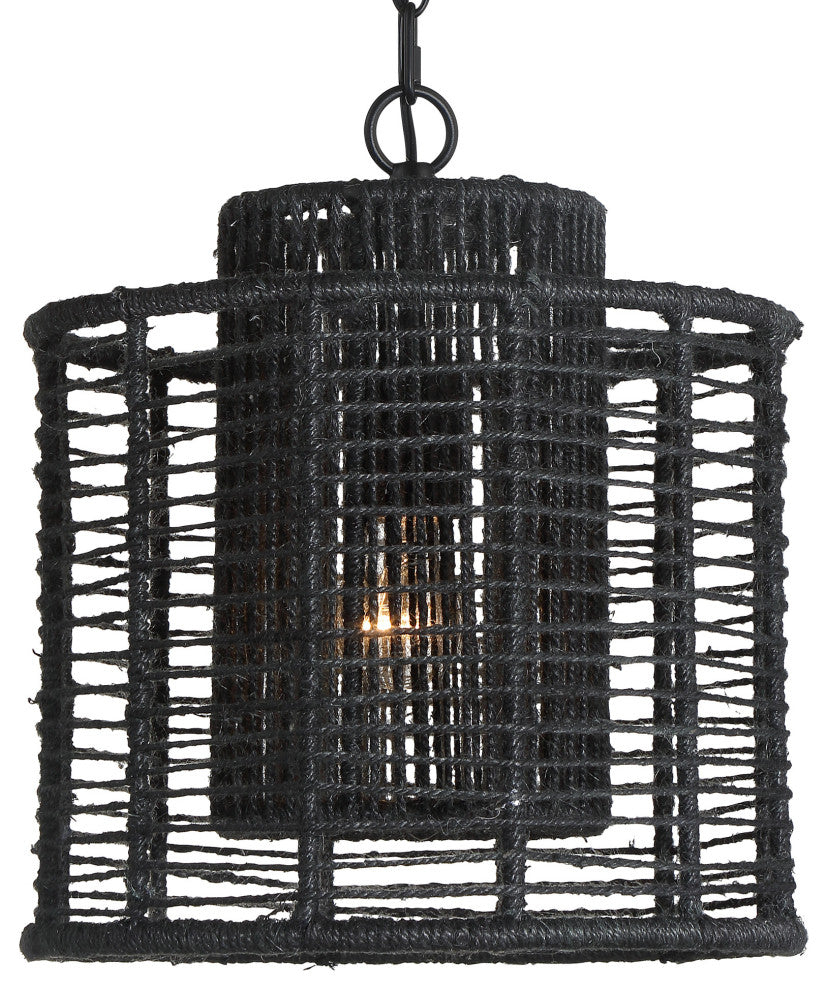 Crystorama Lighting Group JAY-A5001 Jayna 13"W Cage Pendant - Burnished Silver