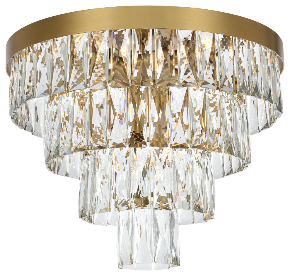 Home Living 18" Flush Mount, Satin Gold