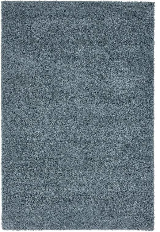 Unique Loom Slate Blue Studio Solid Shag 4' 0 x 6' 0 Area Rug