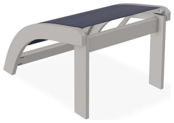 Adirondack Sling Outdoor Ottoman, Collect Indigo/Warm Gray