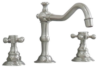 Messina Double Handle Brush Nickel High Arc Faucet With Drain Assembly