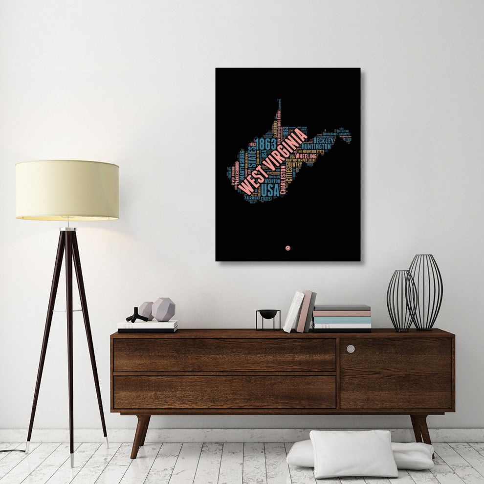 "West Virginia Word Cloud 1" Fine Art Print