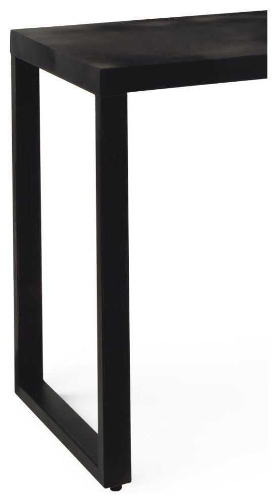 31.5" High Modern Black Metal Table