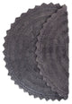 Gray Round Crochet Bath Mat