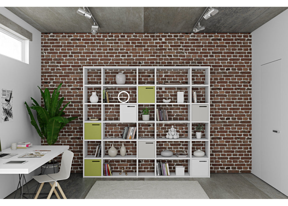 Block Modern Modular Cube Add-On Shelves, Matte White