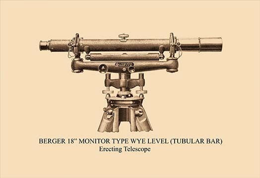 Berger 18" Monitor Type Wye Level (Tubular Bar)- Canvas Poster 20" x 30"