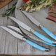 French Home Laguiole Steak Knives, Set of 4, Faux Turquoise