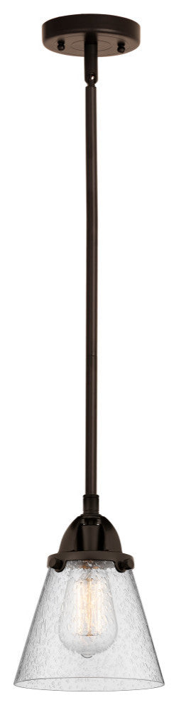 Small Cone Mini Pendant, Oil Rubbed Bronze, Seedy, Seedy