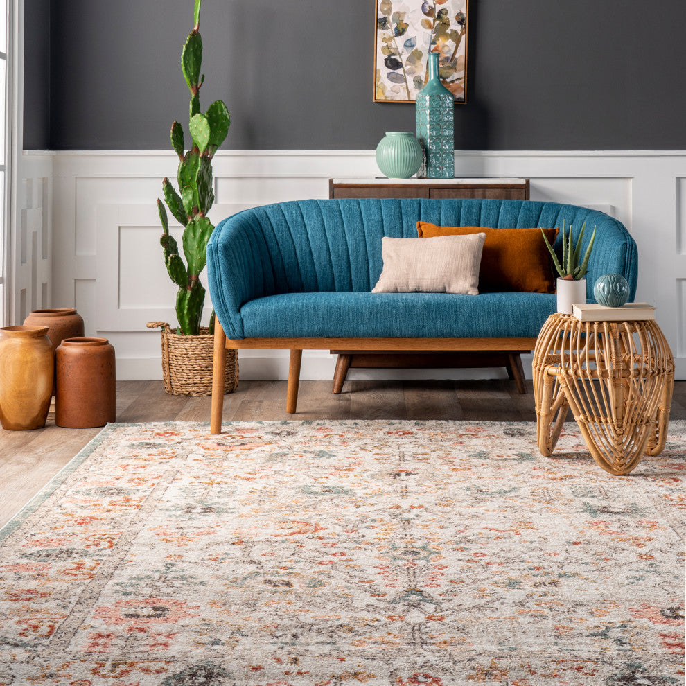 Nuloom Lenore Vintage Floral Rug, Beige 12'x15'