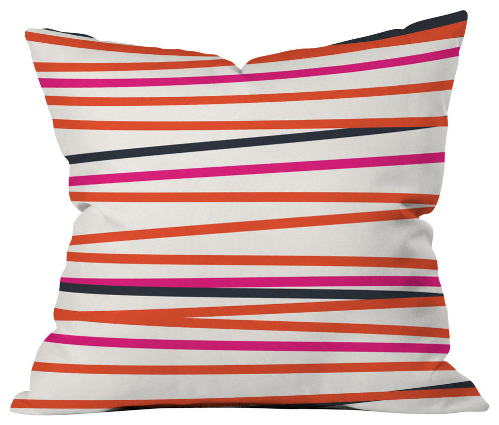 Khristian A Howell Crew Stripe Warm Outdoor Throw Pillow, 18x18x5