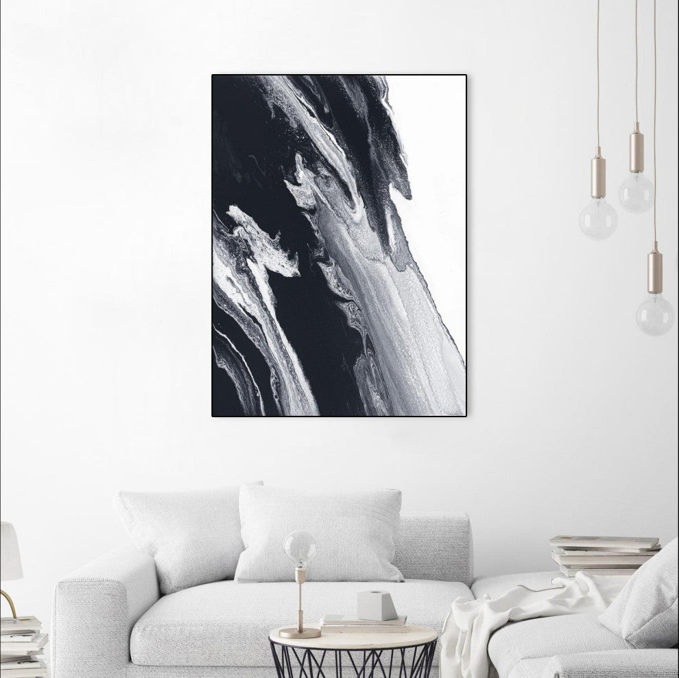 "Azure Gold" Framed Canvas by Giant Art 24"x32"