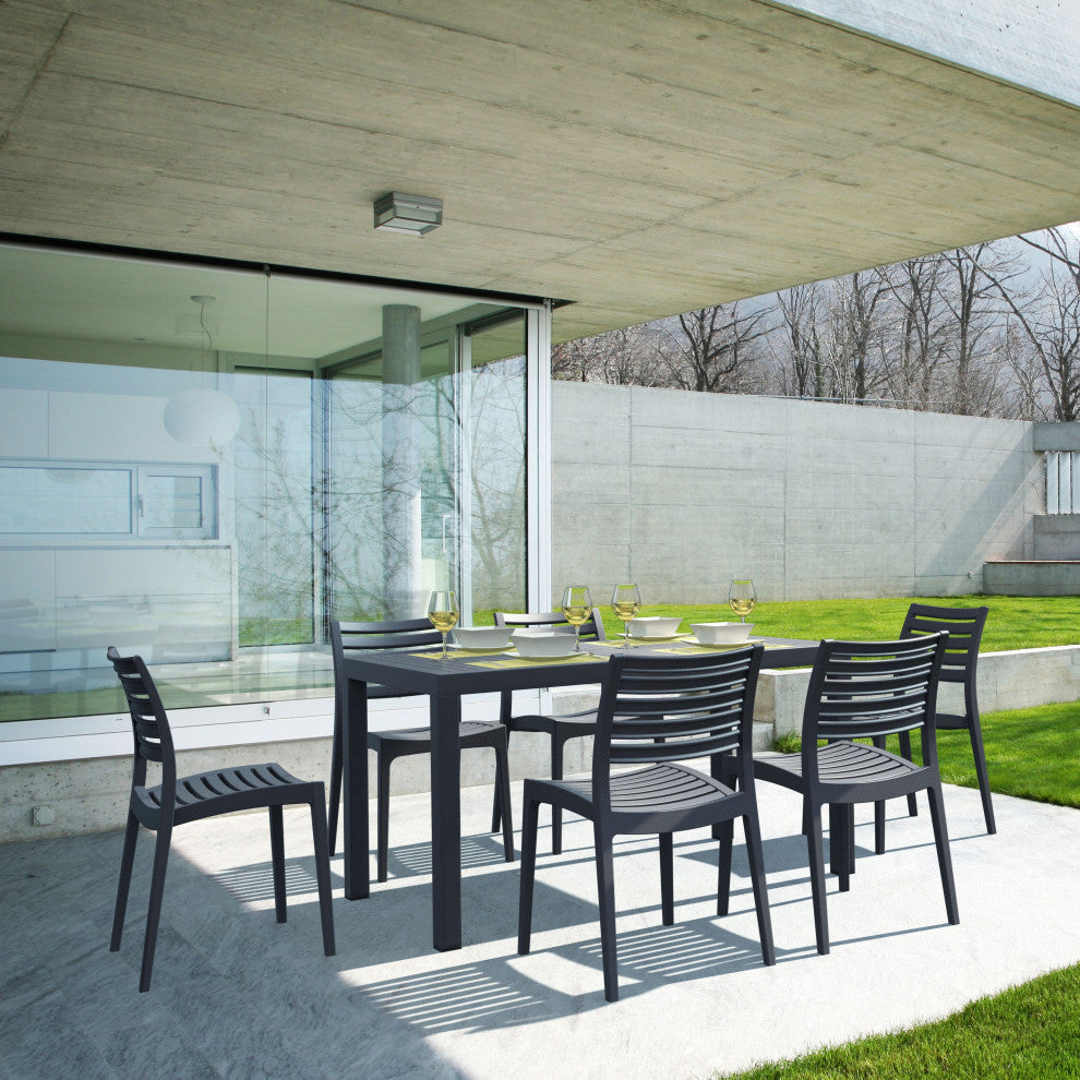Compamia Ares 7-Piece Dining Set, Dark Gray