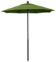 7.5'  Black Push Lift Fiberglass Umbrella, Sunbrella, Spectrum Cilantro
