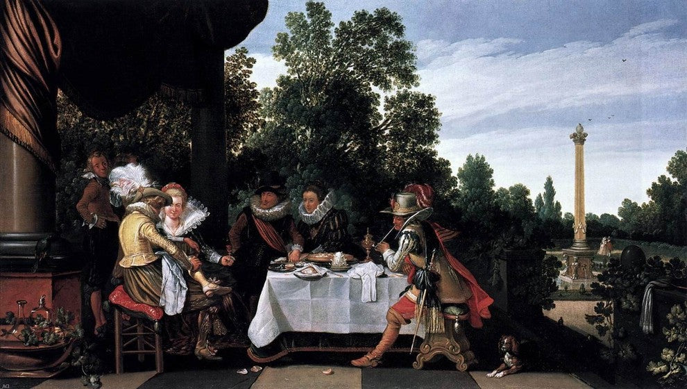 Esaias Van de Velde Merry Company Banqueting on a Terrace Wall Decal