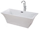 Fine Fixtures Sanctuary Freestanding Bathtub With Drain, White