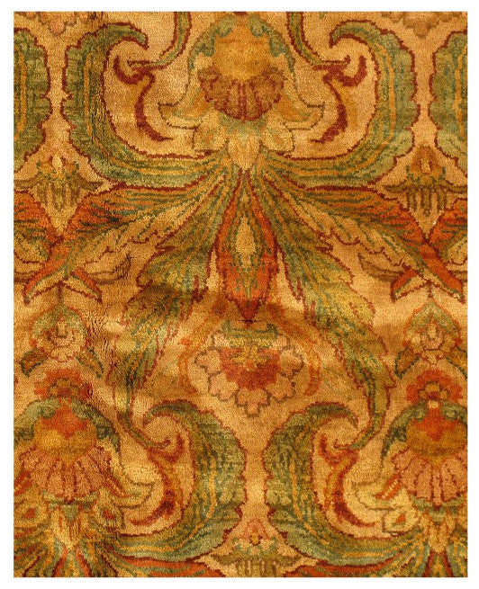 Gold Color Fine Hand Knotted Agra Rug 12'x15'