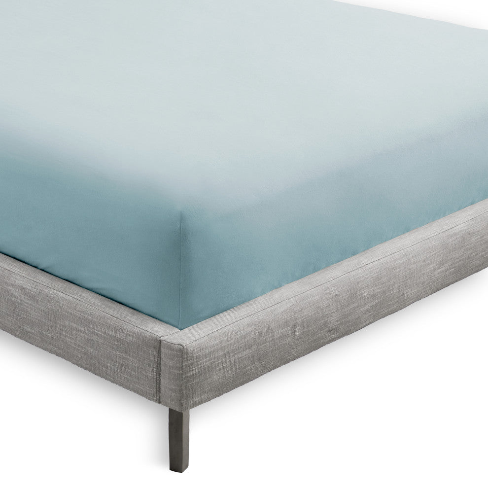 Bare Home Microfiber Fitted Sheets - Set of 2, Light Blue, Queen