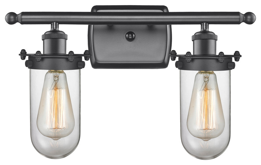INNOVATIONS LIGHTING 516-2W-BK-CE231-CL-LED Kingsbury 2 Light Bath Vanity Light