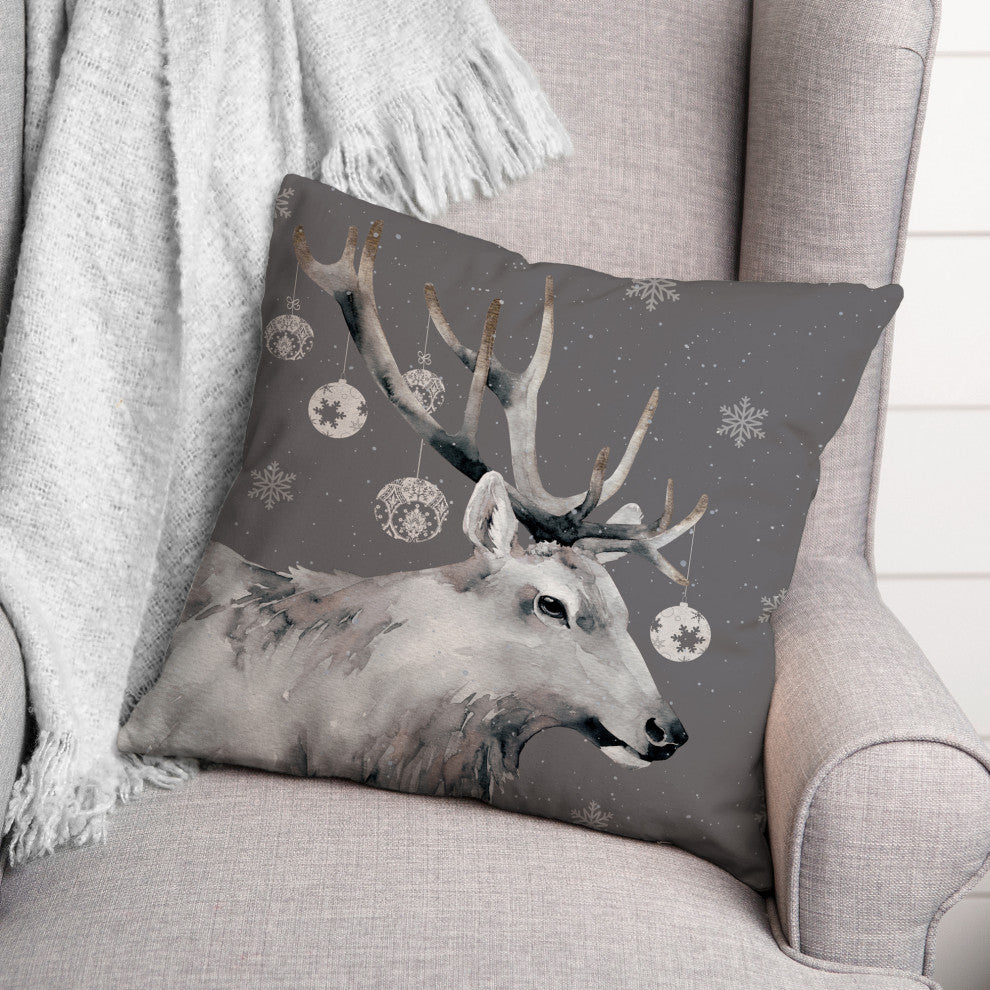 Christmas Reindeer 18x18 Indoor/Outdoor Pillow