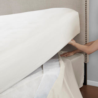 Madison Park Simple Fit Wrap Around Adjustable Bedskirt, Ivory