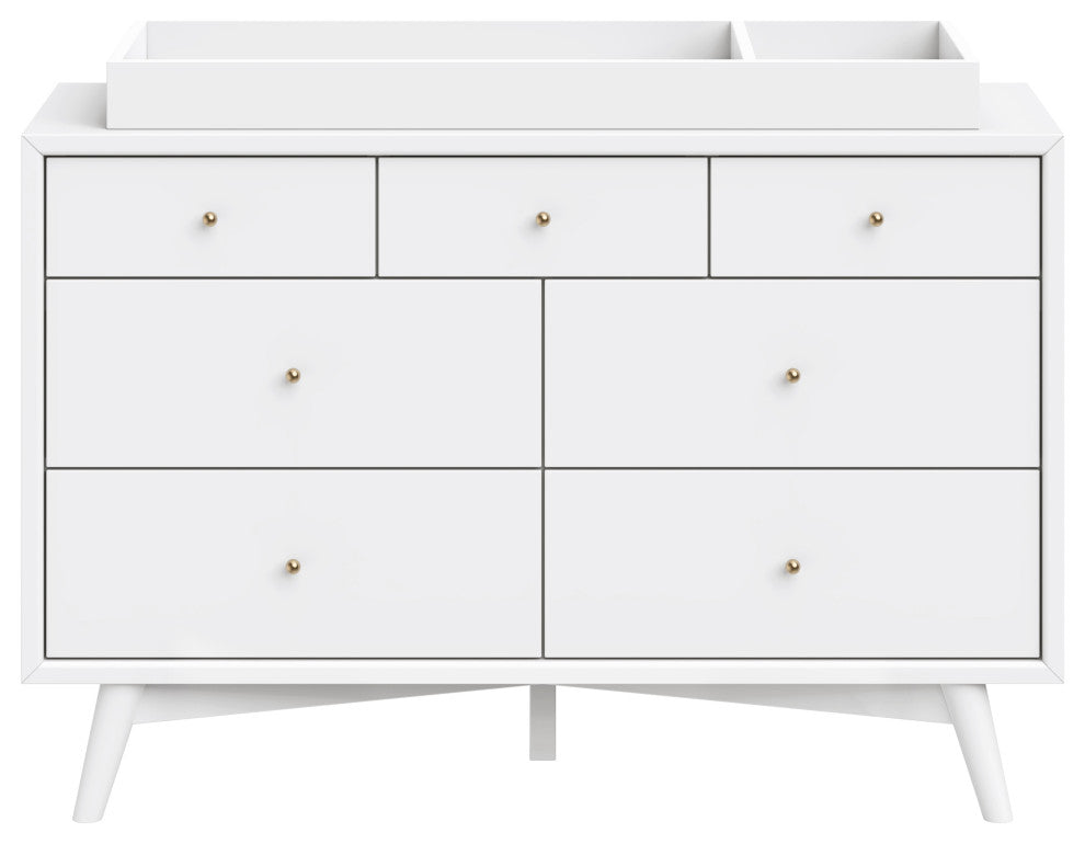 Palma 7-Drawer Assembled Double Dresser, Warm White