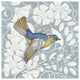 "Arts and Crafts Birds III Tone on Tone" Paper Print by Elyse DeNeige, 38"x38"