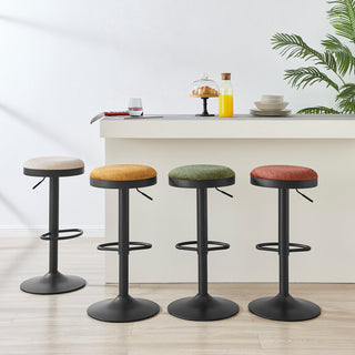 Juno Velvet Gaslift  Bar Stool, Padburry Amber