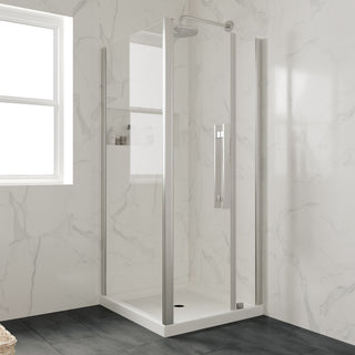 Ove Decors Erika Shower Base Rectangle, White, 36"x36", Center Drain