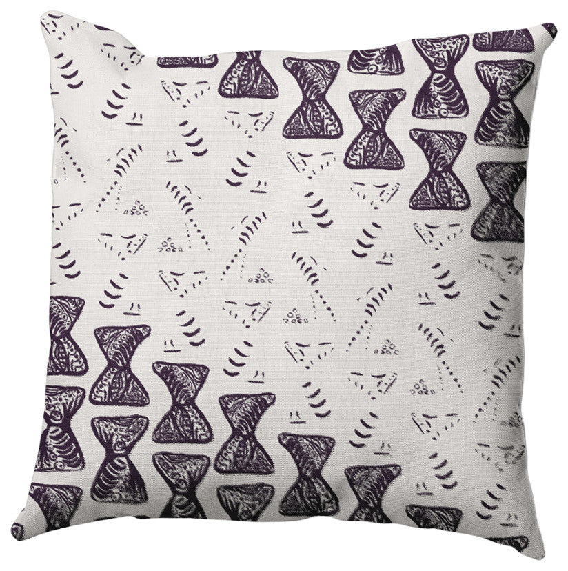 Bongo Drumline Rug Pillow, Purple, 16"x16"
