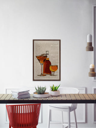 "Rum Mixology" Framed Painting Print, 20"x30"