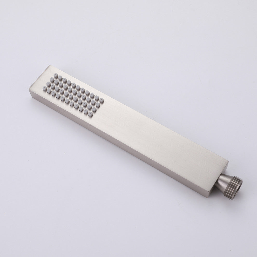 Luxury Thermostatic Shower System with Rough-in Valve & Waterfall Showerhead, Br