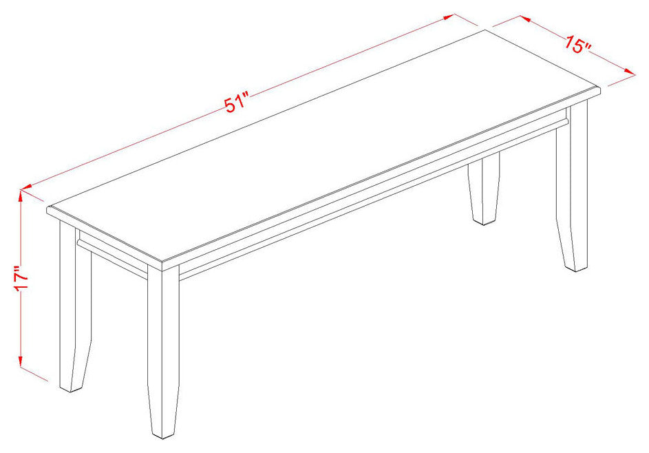 6 Pc Kitchen Table With Bench Set - Table With 4 Kitchen Chairs And Bench