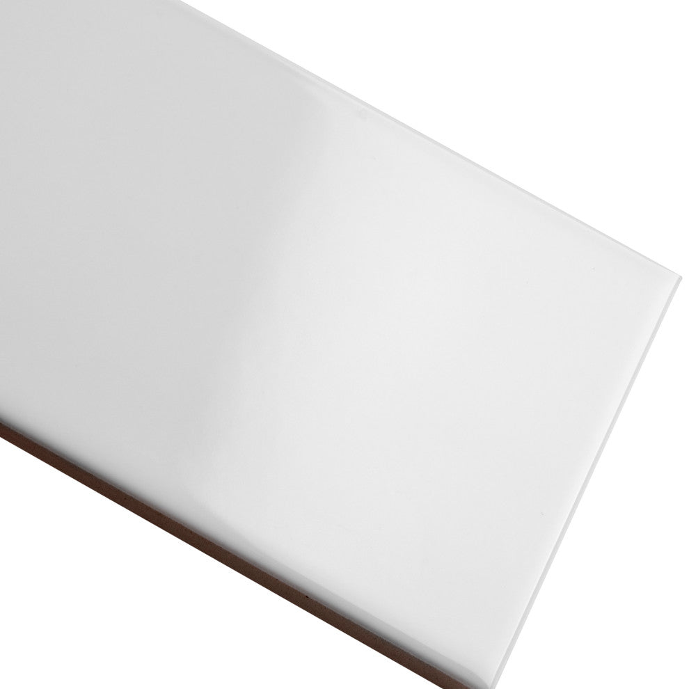 Crown Heights Ceramic Wall Tile, Glossy White