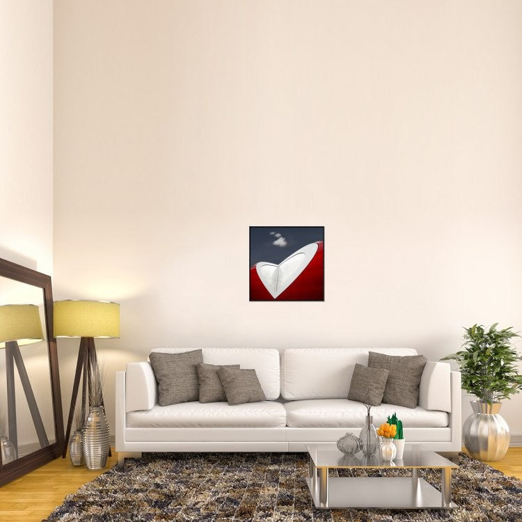 "Wondering Heart" Framed Canvas Giclee by Marc Huybrighs, 25x25"