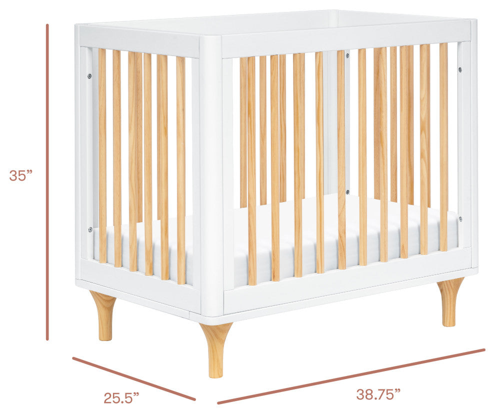Lolly 4-in-1 Convertible Mini Crib and Twin Bed With Toddler Bed Conversion Kit