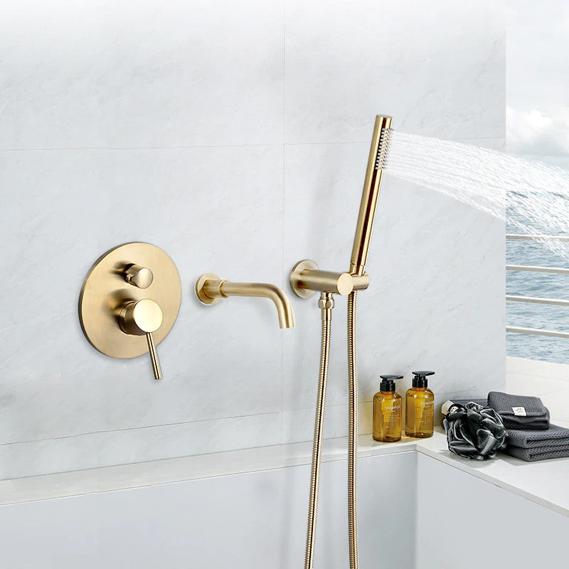 Wasser™ Solid Brass Bathtub Faucet With Handheld Shower
