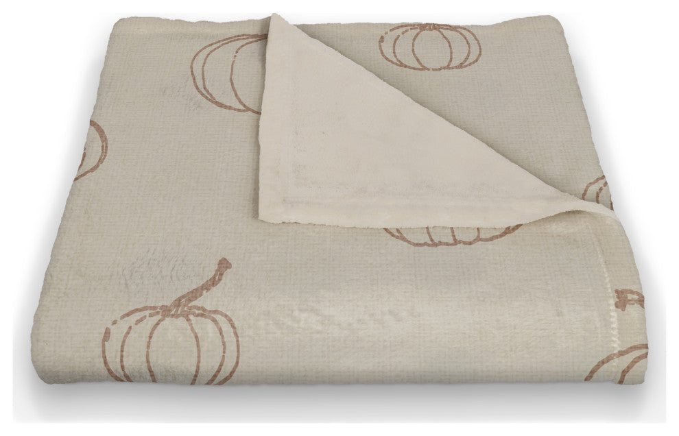 Dusty Rose Mini Pumpkin Pattern 50x60 Coral Fleece Blanket