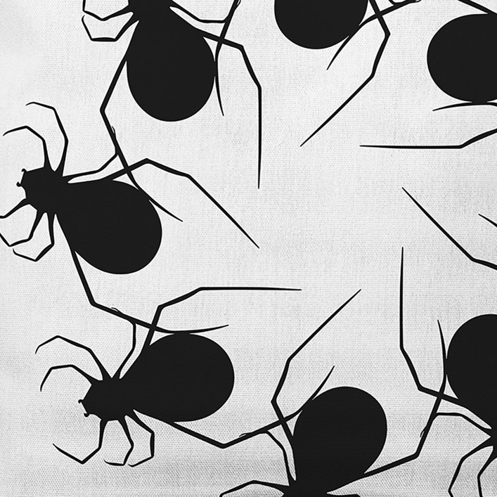16"x16" Spider Wreath Decorative Throw Pillow, White