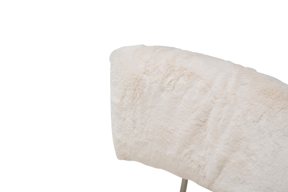 Pebble Beach Rocker Chair, Powder and Brushed Silver