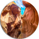 Sky From Antelope Canyon, Landscape Photo Disc Metal Artwork, 23"