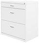 Space Solutions 30"W Metal 3 Drawer Home Office File Cabinet White