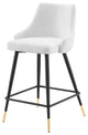 Counter Stool Chair, Velvet, White, Bar Pub Cafe Bistro Restaurant Hospitality