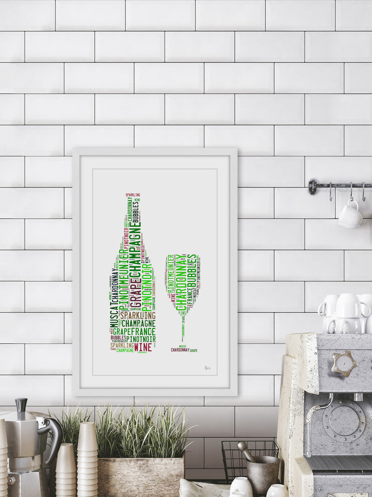 "Champagne Expert" Framed Painting Print, 20"x30"